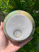 Load image into Gallery viewer, Ceramic Soap Dispenser Crystalline Glazed Extra Large Soap Pump
