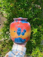 Load image into Gallery viewer, Crystalline Pottery Decorative Jar or Vase with Lid
