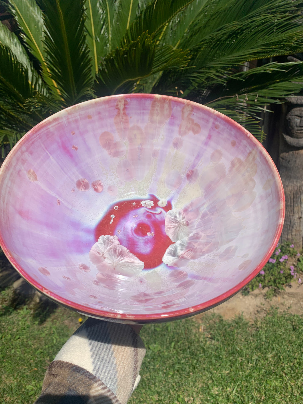 Wheel Thrown Crystalline Glazed Fruit Bowl