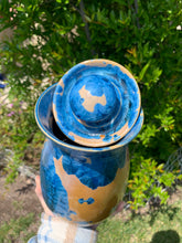 Load image into Gallery viewer, Crystalline Pottery Decorative Jar or Vase with Lid
