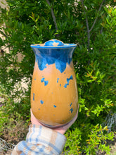 Load image into Gallery viewer, Crystalline Pottery Decorative Jar or Vase with Lid
