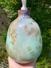 Load image into Gallery viewer, Ceramic Soap Dispenser Crystalline Glazed Extra Large Soap Pump
