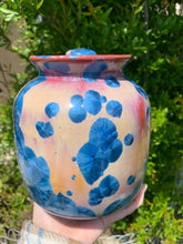 Load image into Gallery viewer, Crystalline Pottery Decorative Jar or Vase with Lid

