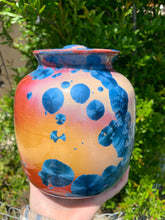 Load image into Gallery viewer, Crystalline Pottery Decorative Jar or Vase with Lid
