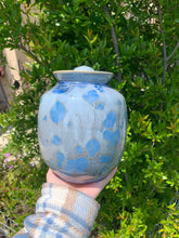 Load image into Gallery viewer, Crystalline Pottery Decorative Jar or Vase with Lid
