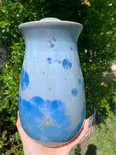 Load image into Gallery viewer, Crystalline Pottery Decorative Jar or Vase with Lid
