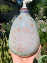 Load image into Gallery viewer, Ceramic Soap Dispenser Crystalline Glazed Extra Large Soap Pump
