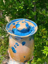 Load image into Gallery viewer, Crystalline Pottery Decorative Jar or Vase with Lid
