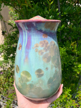 Load image into Gallery viewer, Crystalline Pottery Decorative Jar or Vase with Lid
