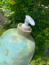 Load image into Gallery viewer, Ceramic Soap Dispenser Crystalline Glazed Extra Large Soap Pump
