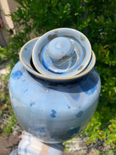 Load image into Gallery viewer, Crystalline Pottery Decorative Jar or Vase with Lid
