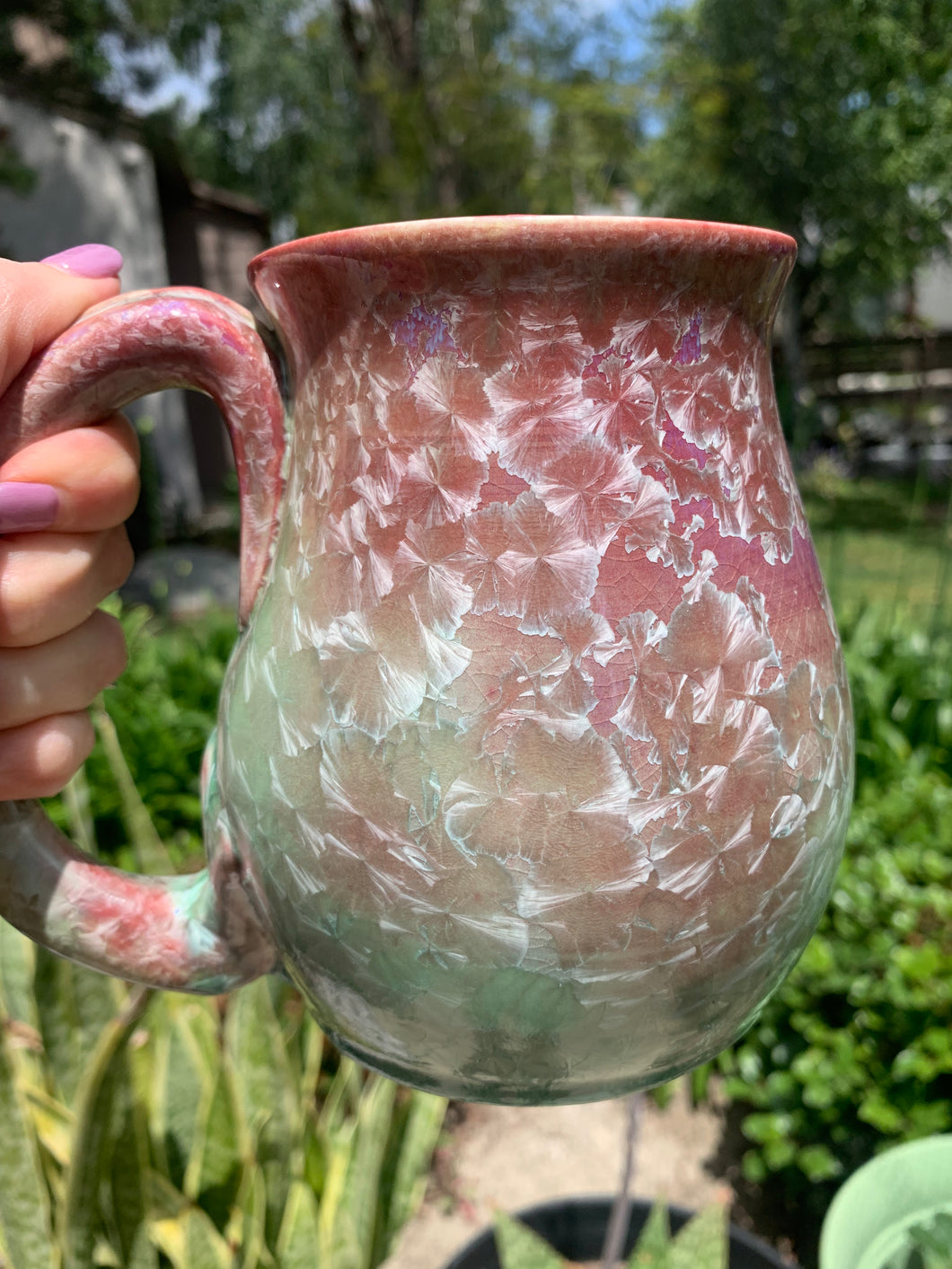 Large Crystalline Glazed Mug - 24 oz