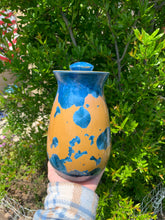 Load image into Gallery viewer, Crystalline Pottery Decorative Jar or Vase with Lid
