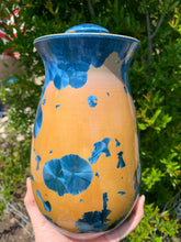 Load image into Gallery viewer, Crystalline Pottery Decorative Jar or Vase with Lid

