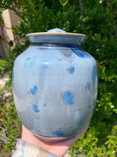 Load image into Gallery viewer, Crystalline Pottery Decorative Jar or Vase with Lid
