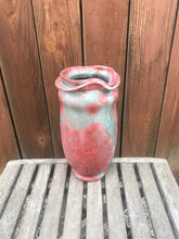 Load image into Gallery viewer, Crystalline Pottery Vase Handmade Red Crystals
