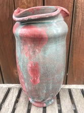 Load image into Gallery viewer, Crystalline Pottery Vase Handmade Red Crystals
