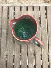 Load image into Gallery viewer, Ceramic Pitcher Crystalline Pottery Handmade Mauve and Teal
