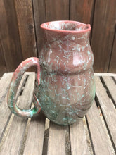 Load image into Gallery viewer, Ceramic Pitcher Crystalline Pottery Handmade Mauve and Teal
