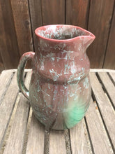 Load image into Gallery viewer, Ceramic Pitcher Crystalline Pottery Handmade Mauve and Teal

