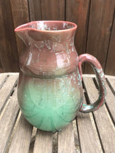 Load image into Gallery viewer, Ceramic Pitcher Crystalline Pottery Handmade Mauve and Teal
