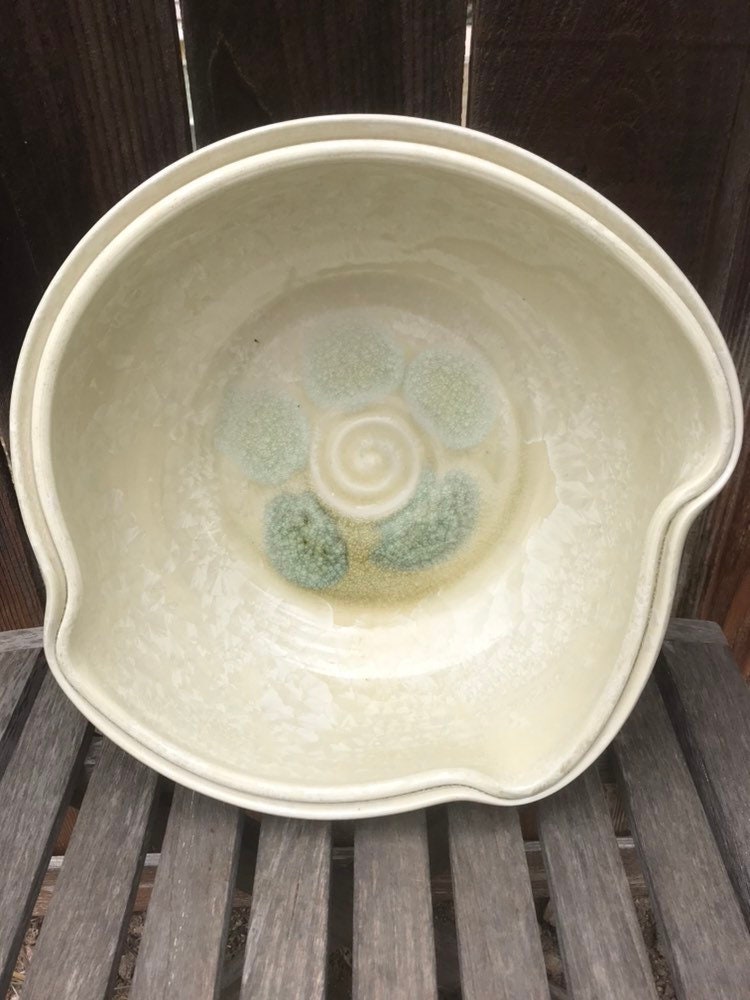 Decorative Fruit Bowl Handmade Pottery Crystalline Glazed