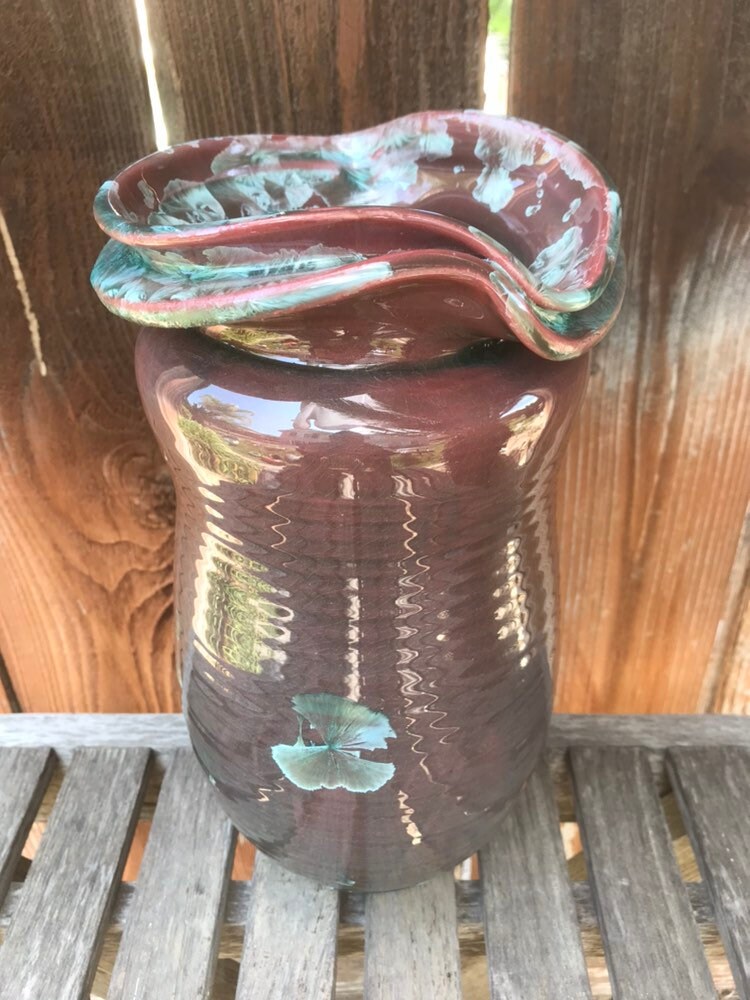 Handmade Pottery Vase Ceramic Crystalline Glazed Decor
