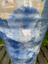 Load image into Gallery viewer, Crystalline Pottery Vase Handmade Blue and Gray Tornado Vase
