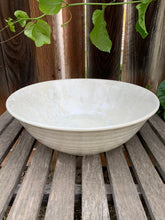 Load image into Gallery viewer, Crystalline Glazed Decorative Fruit Bowl Handmade White Crystals
