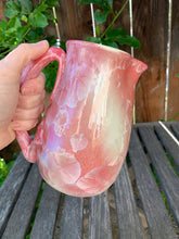 Load image into Gallery viewer, Ceramic Pitcher Crystalline Pottery Handmade Medium 30 oz Serving Pitcher
