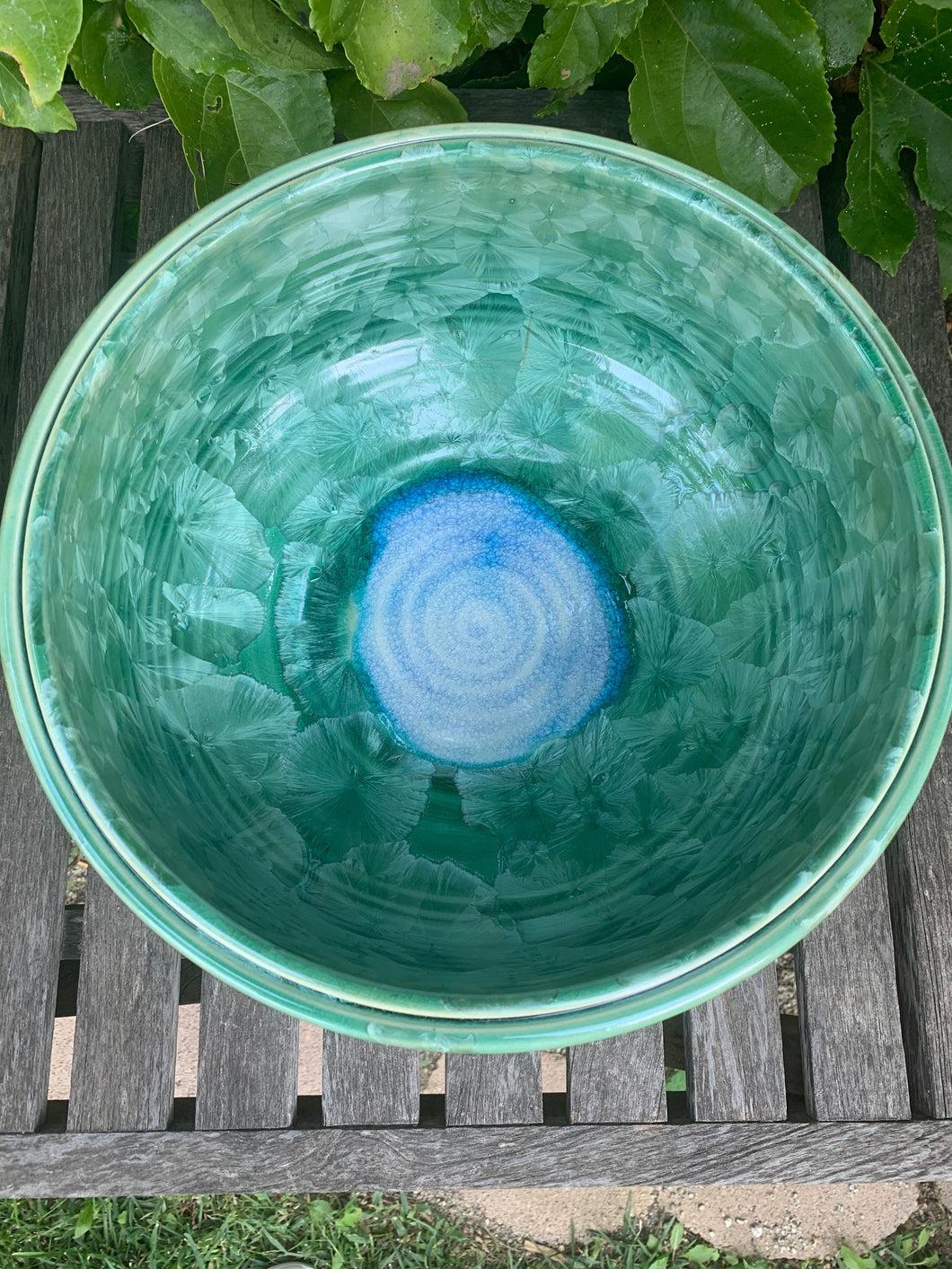 Crystalline Glazed Decorative Fruit Bowl Handmade Bowl