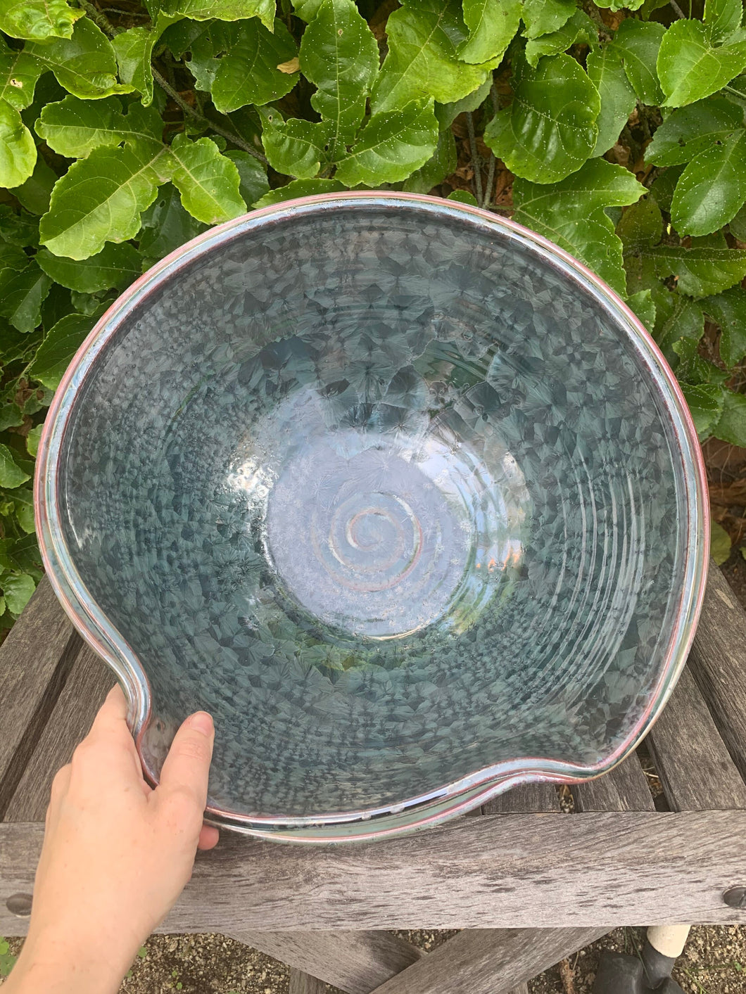 Crystalline Glazed Decorative Fruit Bowl Handmade Bowl