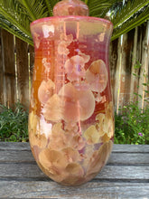 Load image into Gallery viewer, Crystalline Pottery Decorative Jar or Vase with Lid

