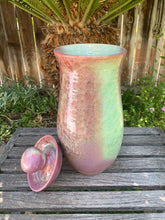 Load image into Gallery viewer, Crystalline Pottery Decorative Jar or Vase with Lid
