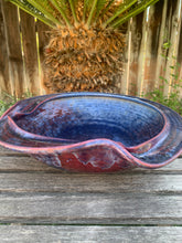 Load image into Gallery viewer, Decorative Multiple Rim Fruit Bowl Handmade Pottery Crystalline Glazed
