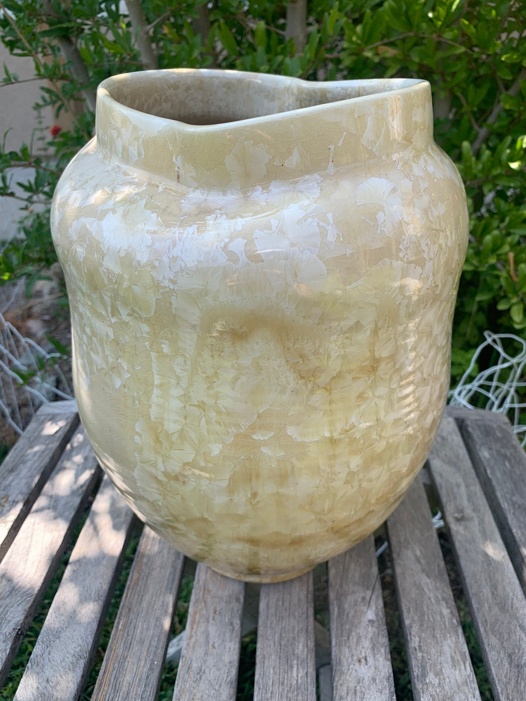 Crystalline Pottery Vase Handmade Decorative Flower Vase