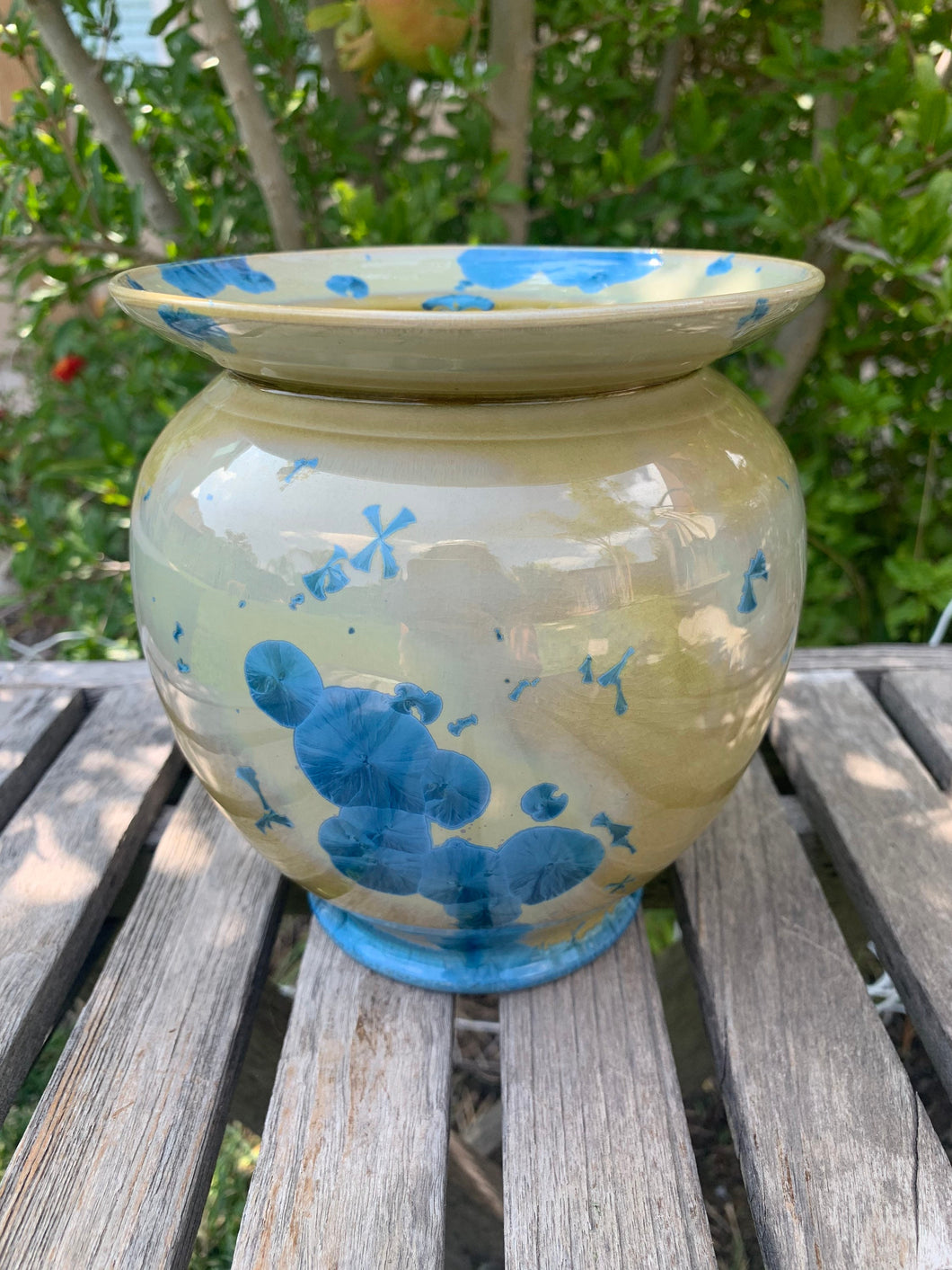 Crystalline Pottery Small Vase Handmade Decorative Flower Vase