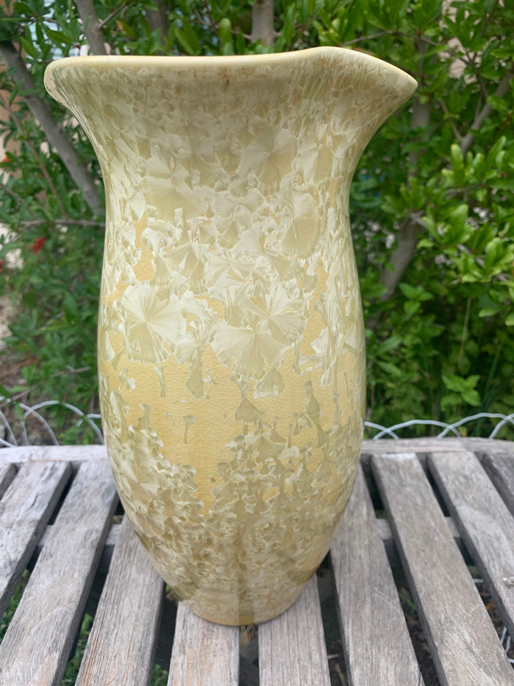 Crystalline Pottery Vase Handmade Decorative Flower Vase