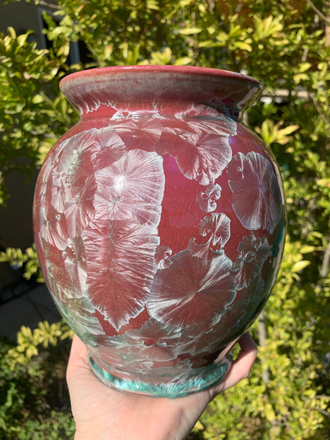 Handmade Pottery Vase Ceramic Crystalline Glazed Decor