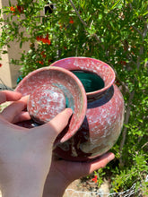 Load image into Gallery viewer, Crystalline Pottery Decorative Jar or Vase with Lid
