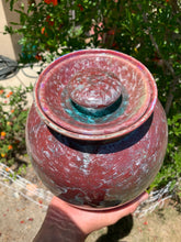 Load image into Gallery viewer, Crystalline Pottery Decorative Jar or Vase with Lid
