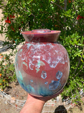 Load image into Gallery viewer, Crystalline Pottery Decorative Jar or Vase with Lid
