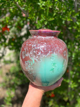 Load image into Gallery viewer, Crystalline Pottery Decorative Jar or Vase with Lid
