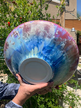 Load image into Gallery viewer, Extra Large Fruit Bowl Crystalline Glazed Decorative Bowl Handmade Decor

