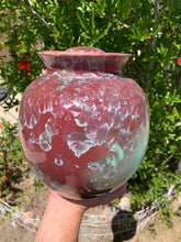 Load image into Gallery viewer, Crystalline Pottery Decorative Jar or Vase with Lid
