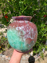 Load image into Gallery viewer, Crystalline Pottery Decorative Jar or Vase with Lid
