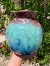Load image into Gallery viewer, Crystalline Pottery Decorative Jar or Vase with Lid
