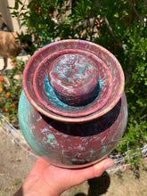 Load image into Gallery viewer, Crystalline Pottery Decorative Jar or Vase with Lid

