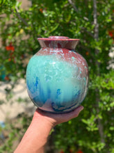 Load image into Gallery viewer, Crystalline Pottery Decorative Jar or Vase with Lid
