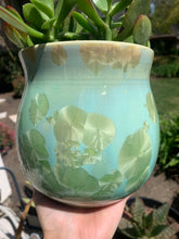 Load image into Gallery viewer, Ceramic Plant Pot Handmade Crystalline Glazed Medium Planter
